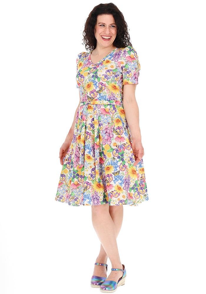 Sadie-Rae Cottage Garden Floral Print Dress