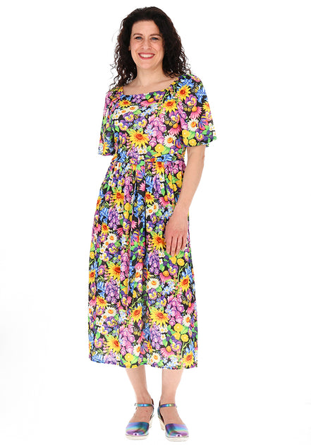 Lucetta Floral Garden Print Midi Dress